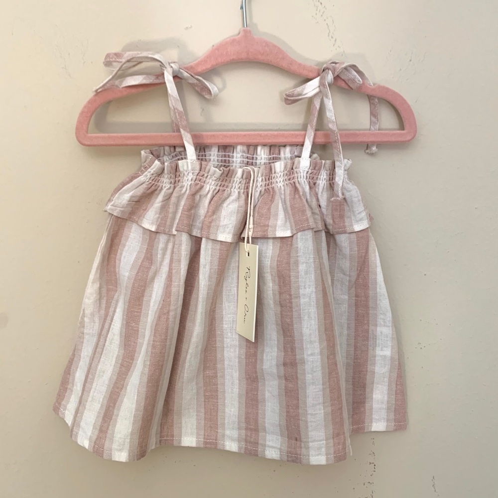 $90 Rylee Cru Set Ruffle Tube Top Flutter Bloomer - Picture 5 of 13